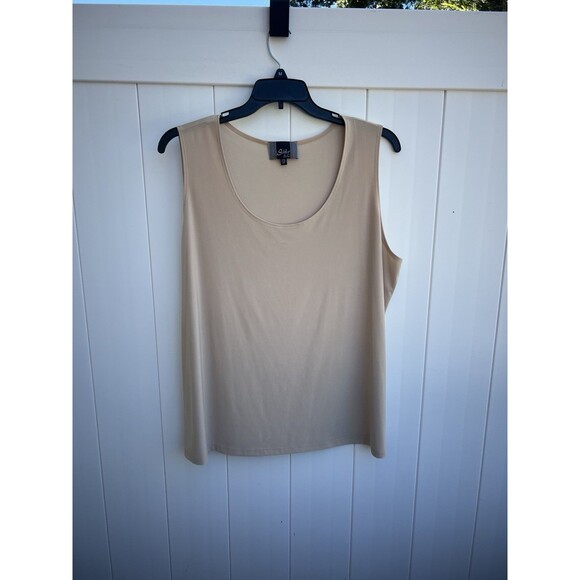 Slinky Brand Tops - Slinky Brand Women's Gold Sleeveless Tank Size 2X